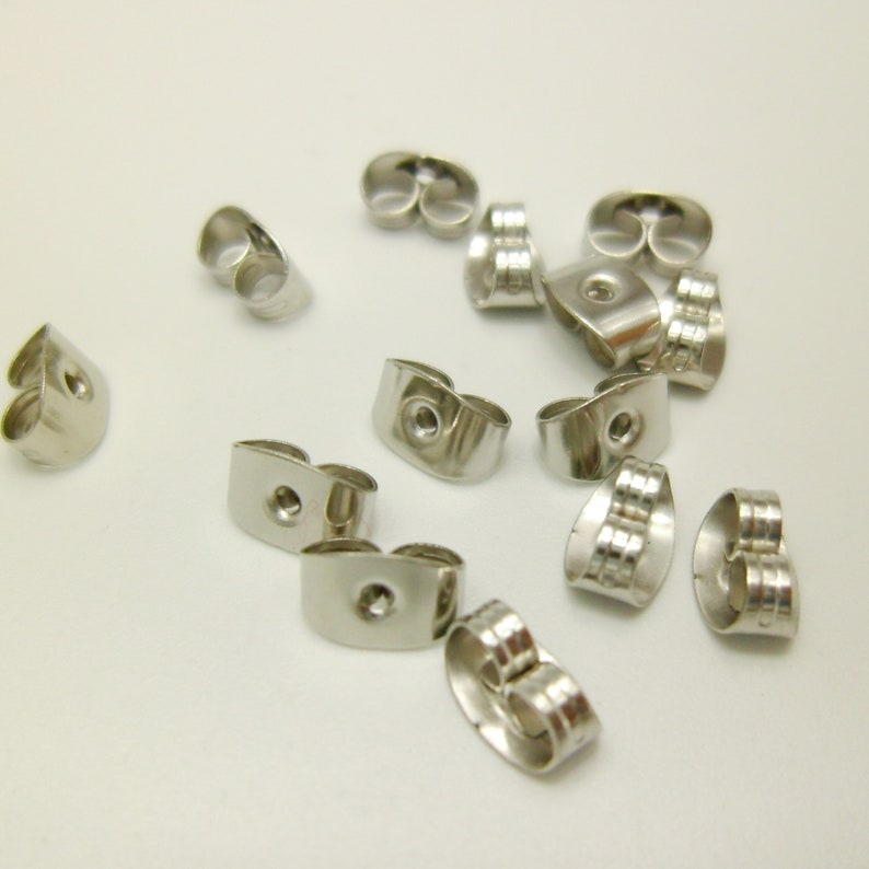 100pcs Stainless Steel Ear Nuts Earrings Backs Hypoallergenic Etsy