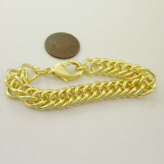Handmade Custom, 1pcs 14K Gold Plated Curb Foxtail Chain Wheat