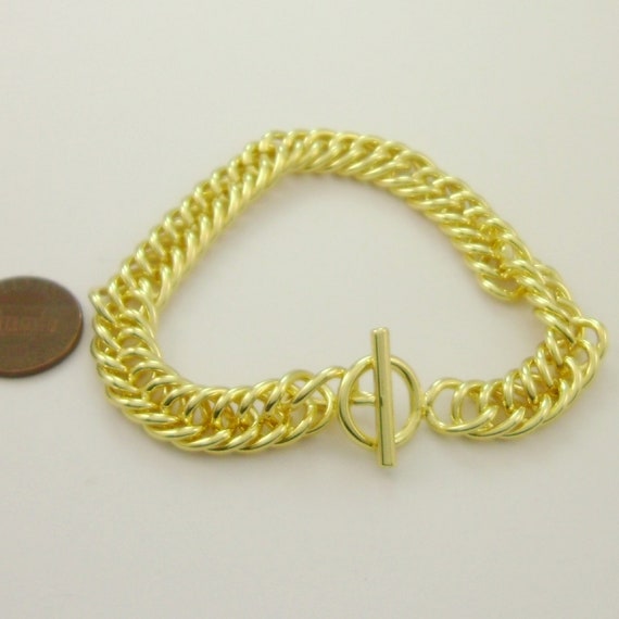 Handmade Custom, 1pcs 14K Gold Plated Curb Foxtail Chain Wheat