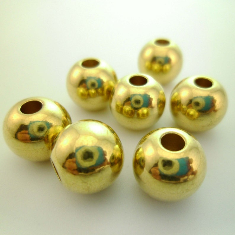 12pcs 12mm Versatile SOLID Large Raw Brass Ball Beads Chunky Etsy
