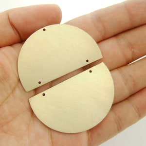 ハンドメイド* 1ペア 半円 真鍮ペンダント コネクタ イヤリング ドロップ/ブランク ジオメトリ ミニマルペイント スタンプ ゴールドトーン クラフター用 2000-0006