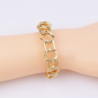 Bracciale Polsino Largo 18k Oro – Aperto Con Cerniera, Minimalista E Martellato, Regolabile 18-19 Cm