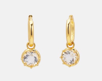 Custom & Handmade Gold Filled Natural White Crystal Earrings Factory For Brands Boutique