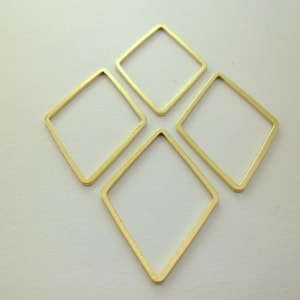20pcs High Quality 21.8x31mm Brass Geometry Rhombus Links Connectors Frame Lead Nickel Chromium Free 0103-0172