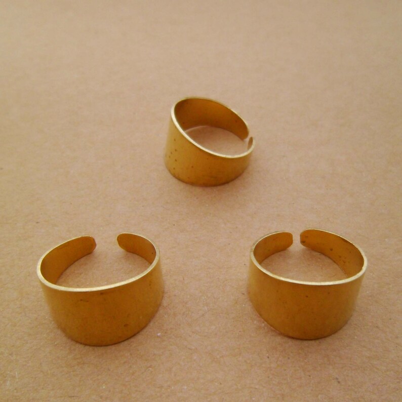 10pcs Wide Raw Brass Rings Blanks Bases for Personalized Etsy Hong Kong