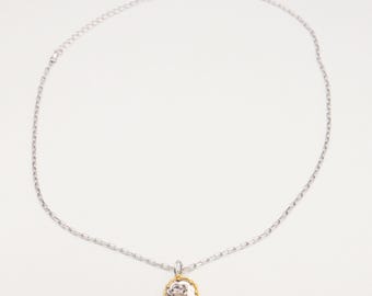 Handmade Gold Filled Two-Tone Rose Necklace Factory For Brands Boutique.