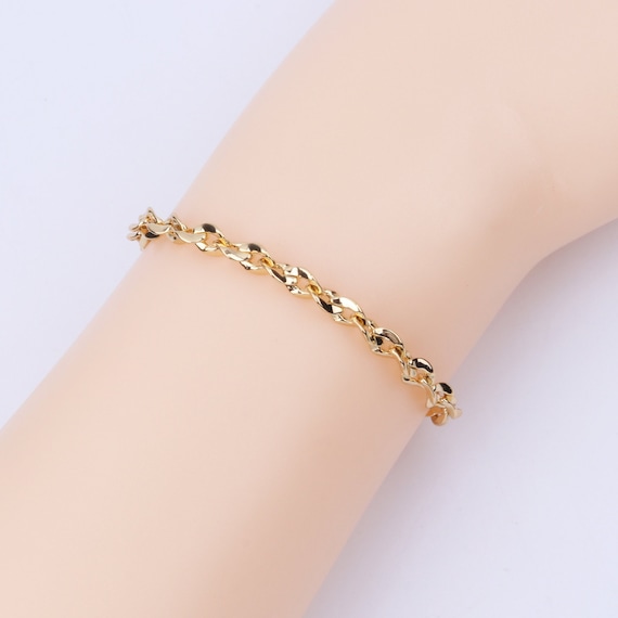 Handmade Custom 1pcs Delicate 18K Gold Filled Oval Flat Section