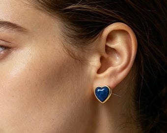 Custom & Handmade Gold Filled Natural Lapis Lazuli With Love Earrings Factory For Brands Boutique