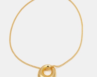 Handmade Gold Filled Plain Ring Smooth Surface Lightwight Pendant Factory For Brands Boutique.