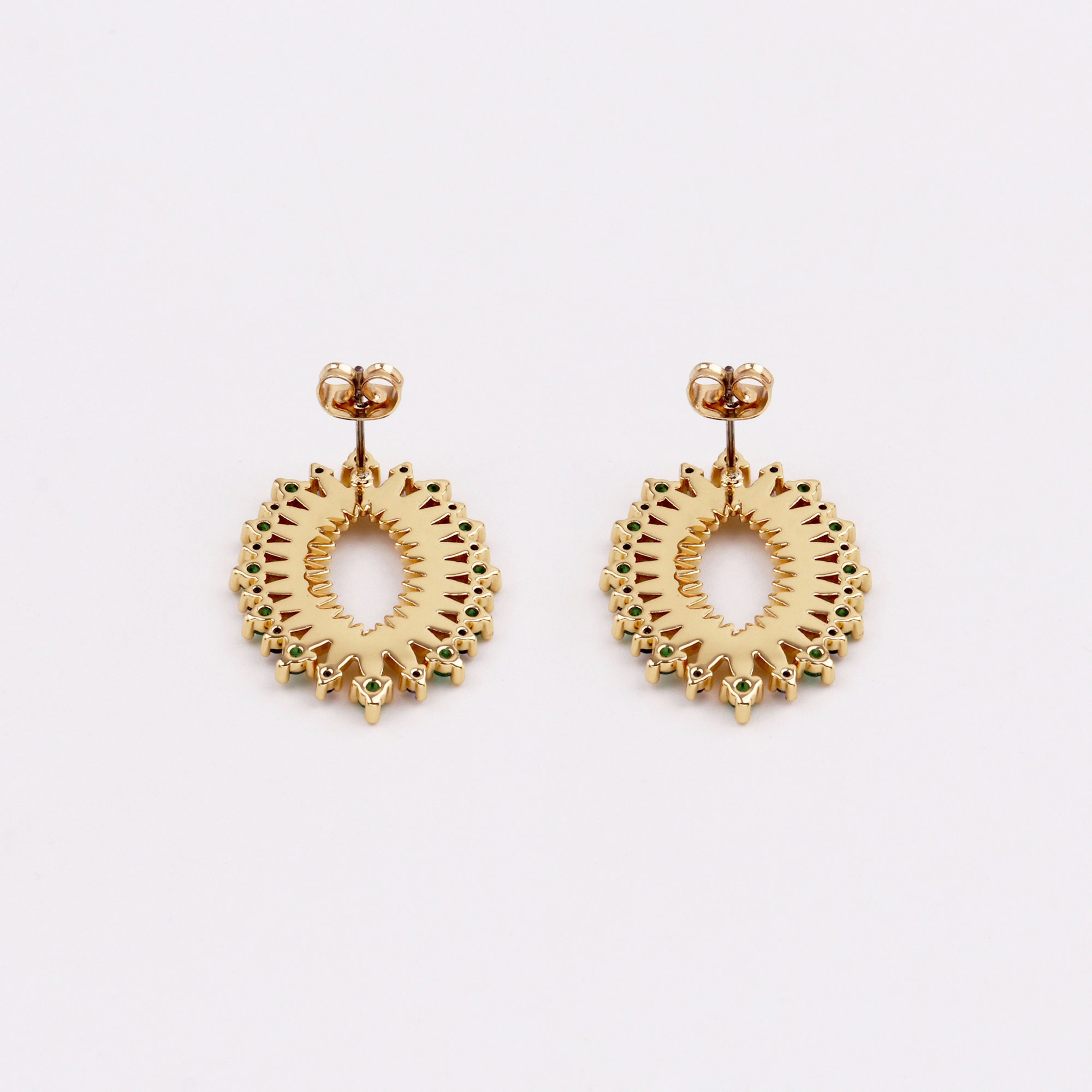 【HYERES LOR】25SS★ (M) Matte Castanets Round Earrings Onyx and Gold Earrings | The Muret Earrings – KaZel & Company
