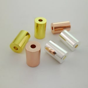 10pcs Cylinder Tube Gold Silver Rose Gold Brass Spacers Beads 10x6mm Resistant Eco-friendly 0101-0833-1/2/3