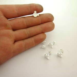 Custom Bulk Factory Supplier, 15 pairs Handmade Mickey Mouse Dainty Silver Earring Studs Minimal, 925 Sterling Silver Post for allergy