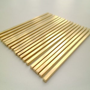 50pcs High Quality 2x60mm Long Solid Raw Brass Bars without Hole Geometry Versatile Minimal Gold Tone for Makers & Designers 0103-0126