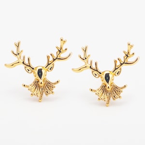 Custom & Handmade Gold Filled Elk Head Shape Earrings Factory For Brands Boutique