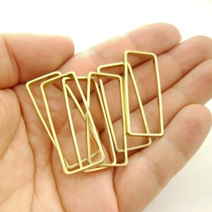 20pcs High Quality Large Brass Rectangle Geometry Frame Links ...