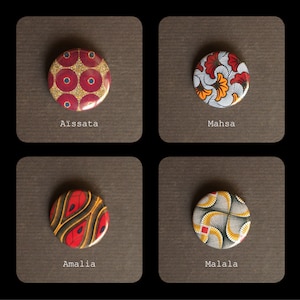 Vintage en etnisch patroon badge/broche - 38 mm - Keuze uit een grote verscheidenheid aan prachtige ontwerpen!