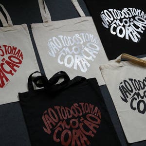 Tote bag Present &quot;Vão todos tomar no coração&quot; 5 versions / Shopping bag / Beach bag for portuguese lovers