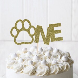ONE Cake Topper Dog Birthday Party Decorations Puppy Cake - Etsy Canada