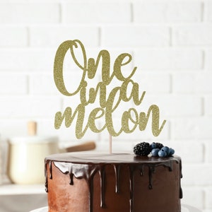One Cake Topper, Watermelon Cake Topper, Watermelon Birthday, 1st Birthday Cake Topper, First Birthday, Summer Birthday, Melon Cake Topper