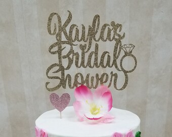 ANY NAME Bridal Shower Cake Topper, Personalized Cake Topper, Bride to Be, Engagement Cake Topper, Miss to Mrs Topper, Future Mrs Topper