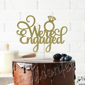 Engagement Cake Topper, We're Engaged Cake Topper, Bridal Shower Cake Topper, Engagement AF Cake Topper, Engaged Topper