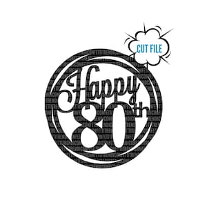 80er Geburtstag SVG, 80 Jahre geliebt, 80 Jahre gesegnet, 80 und fabelhaft, 80er Jahre Geburtstagsgeschenk, Instant Download, png, jpg