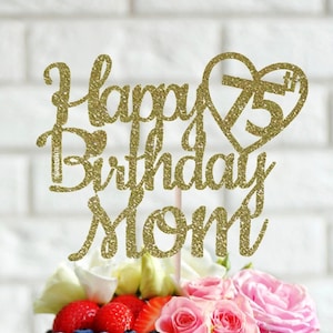 ANY NAME Happy 75th Birthday Cake Topper, 75th Birthday, Birthday Cake Topper, Custom Birthday Cake Topper, Birthday Party Decor