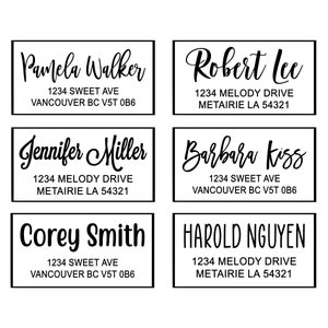 100 Address Label Stickers | Personalized Name Labels, Wedding Address Labels, Envelope Labels, Save the Date, Return Address Labels