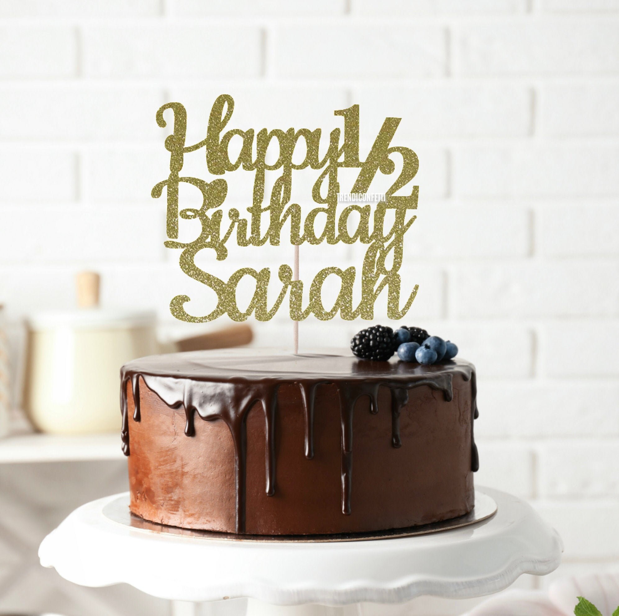 Any Name Happy 1 2 Birthday Cake Topper Birthday Cake Topper Etsy Any Name Happy 1 2 Birthday Cake Topper Birthday Cake Topper Etsy