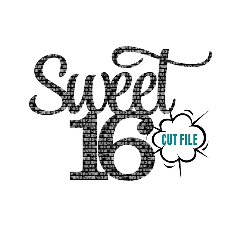 Download Sweet 16 SVG Birthday svg Files Cake Topper svg Birthday ...