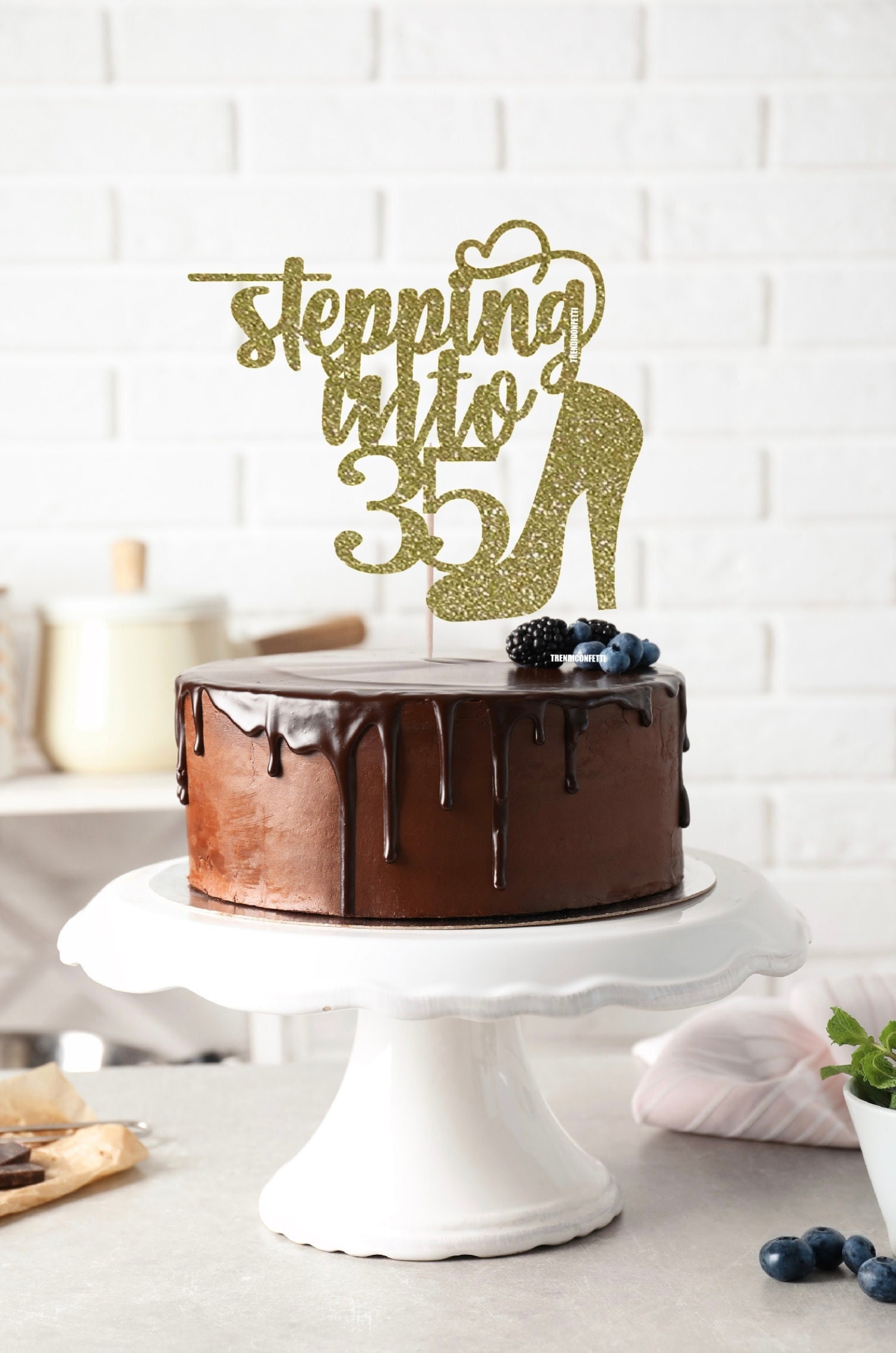 Buy Stepping Into 35 Cake Topper Birthday Cake Topper Happy 35th Online in India - Etsy
