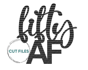 50 AF SVG | 誕生日 svg ファイル、ケーキ トッパー svg、50 歳 svg、50 歳の誕生日 svg、Cricut カット ファイル、50 svg、svg、png、jpg