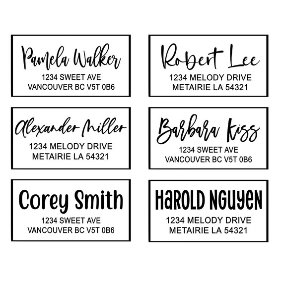 100 Address Label Stickers Personalized Name Labels Wedding Etsy