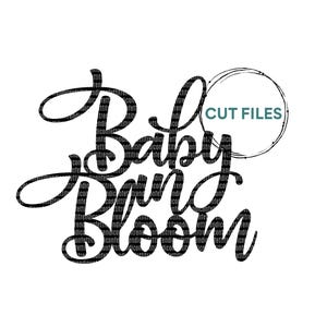 Baby in Bloom SVG | Babyshower svg, taarttopper svg, Gender Reveal svg, Oh Baby svg, Instant Download, Cricut Cut-bestand, png, jpg, svg