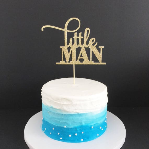 Little Man Cake Topper Baby Boy Shower Little Man Party Etsy