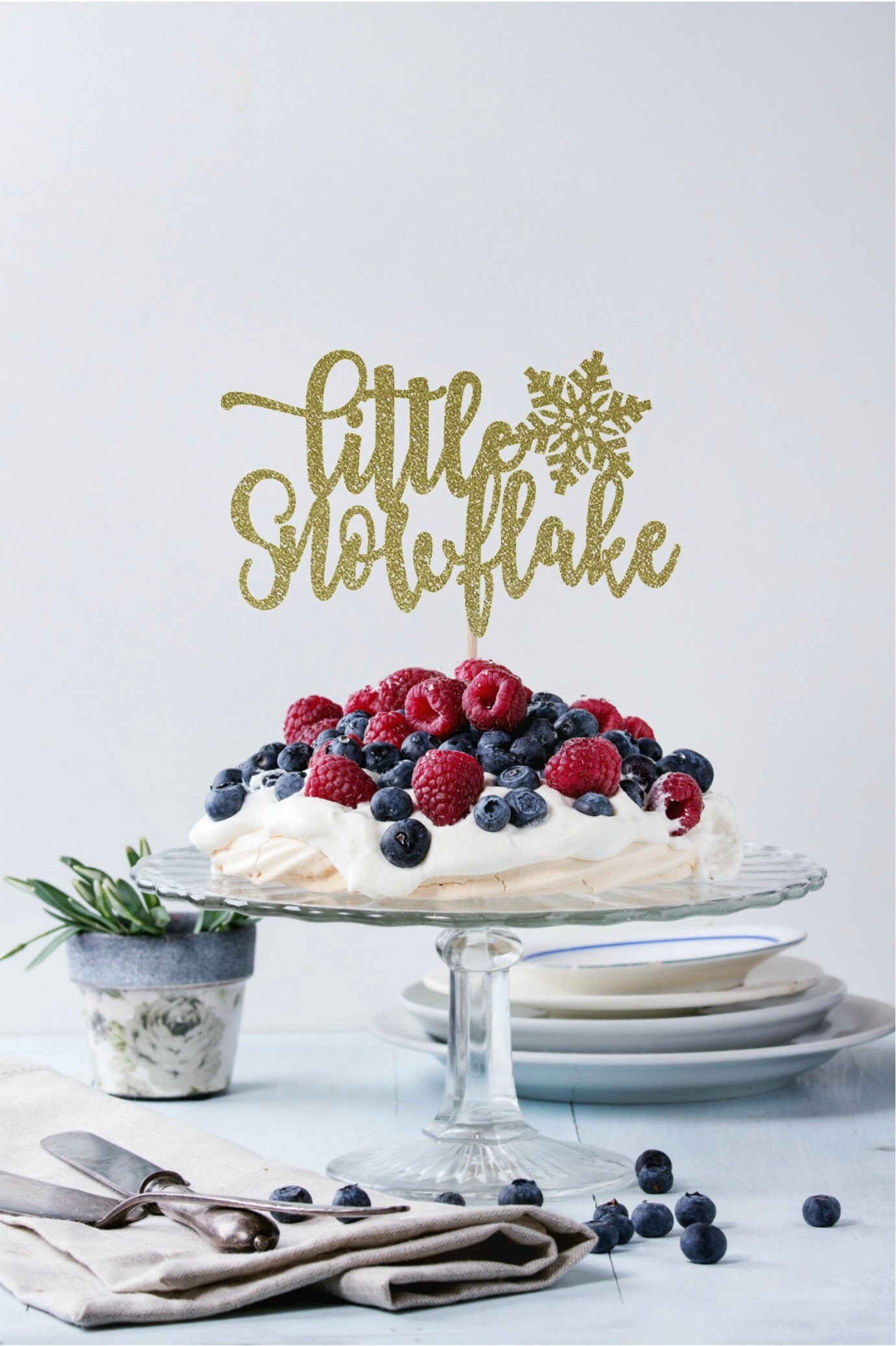 Little Snowflake Cake Topper Winter Onederland Topper Etsy