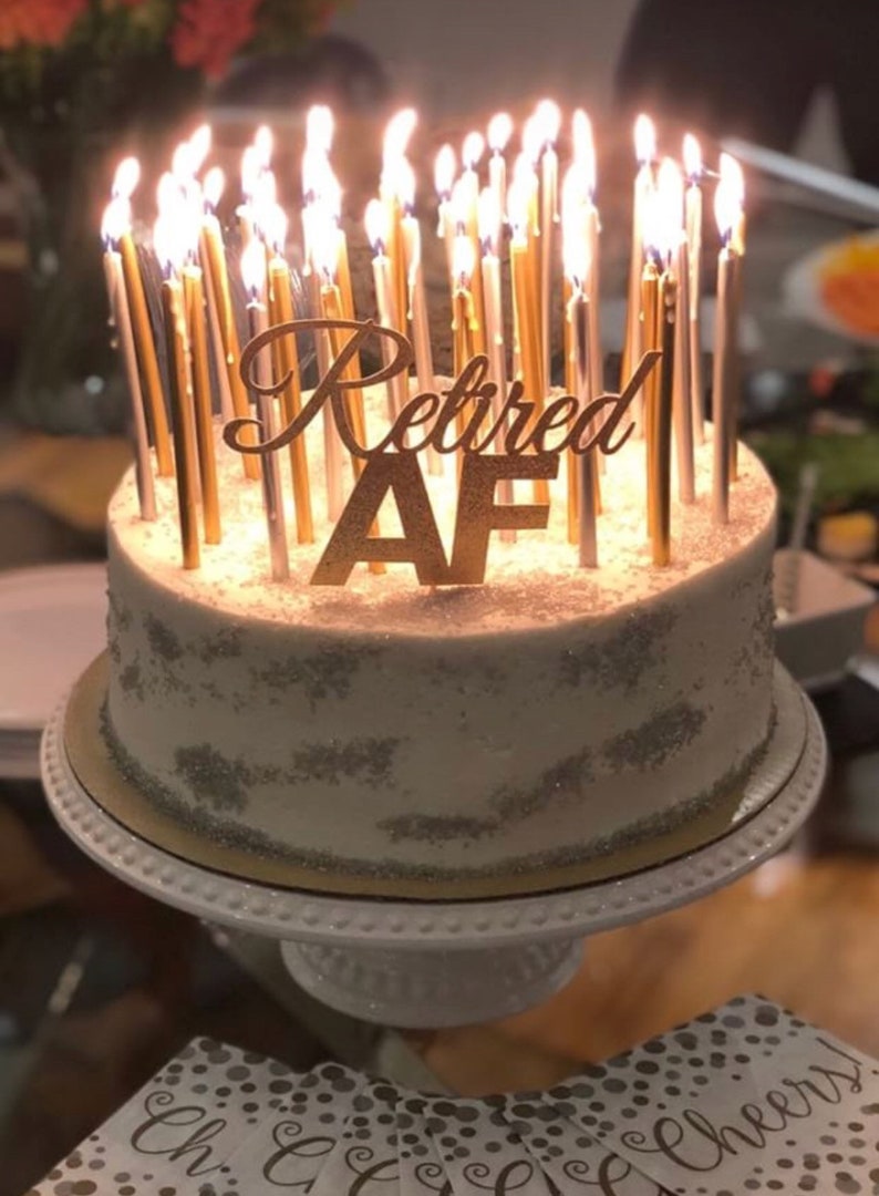 Retired AF Cake Topper AF Cake Topper Retirement Cake Etsy