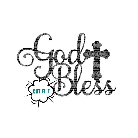 God Bless Svg Baptism Svg Christening Cake Topper God Bless Etsy