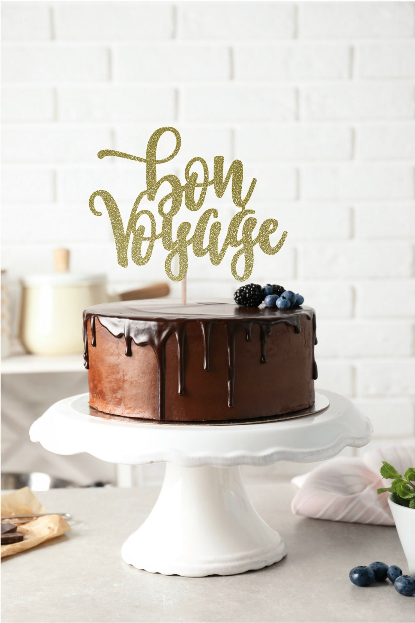 Bon Voyage Cake Topper,Happy retirement Farewell Party Cake Topper Bon Voyage Cake Topper,Happy retirement Farewell Party Cake Topper