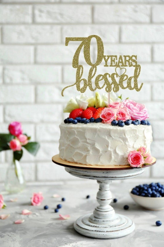 70 Ans De Topper Gateau Beni 70e Anniversaire Gateau Topper Etsy