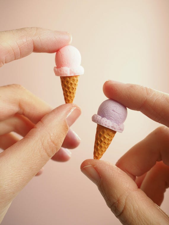 Miniature maison de poupée à l'échelle 1:12, crème glacée pour poupée, faire semblant d'acheter de la nourriture - France