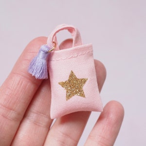 Borsa Maileg - Borsa tote in miniatura - Borsa per la casa delle bambole - Accessori per mouse Maileg - Maileg Oufit