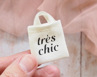 Miniature Maileg Bag - Dollhouse Tote Bag Accessory - French Tres Chic Bag