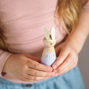 Peg Doll Bunny Girl Konijn pop Pasen Decor Nieuwe Baby Gift afbeelding 4