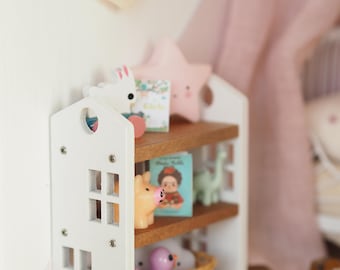 Miniature House Shelf - Modern Dollhouse Shelves - Nursery Furniture
