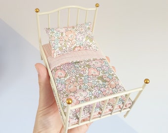 Miniature Dollhouse Bedding Michelle Liberty Print UK - Modern Miniatures - Maileg House Accessories