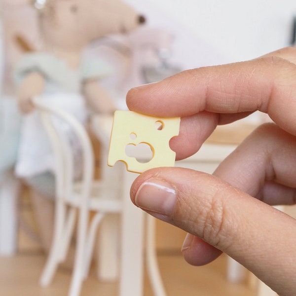 Miniature Cheese - Dollhouse Cheese - Miniature Food - Cheese Slice - Maileg Mouse Food