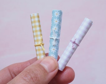 Miniature Wrapping Paper - Dollhouse Gift Wrap - Craft Room Accessories - Dollhouse Study - Birthday Present