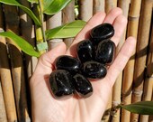 Black Obsidian, Tumbled Black Obsidian, Volcanic Glass