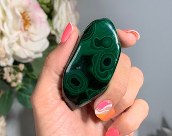 2.7" 69 mm Malachite Freeform, Polished Malachite, Malachite Specimen #77